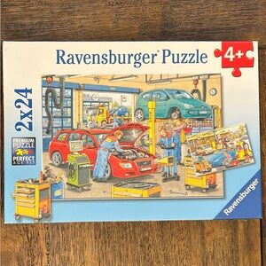 Ravensburger 2 X 24 pcs Repair Shop and Gas Station Puzzles 2013